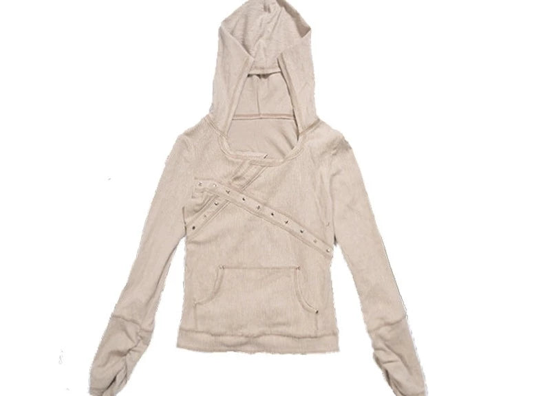 긴팔 니트 펑크 퇴폐 티셔츠