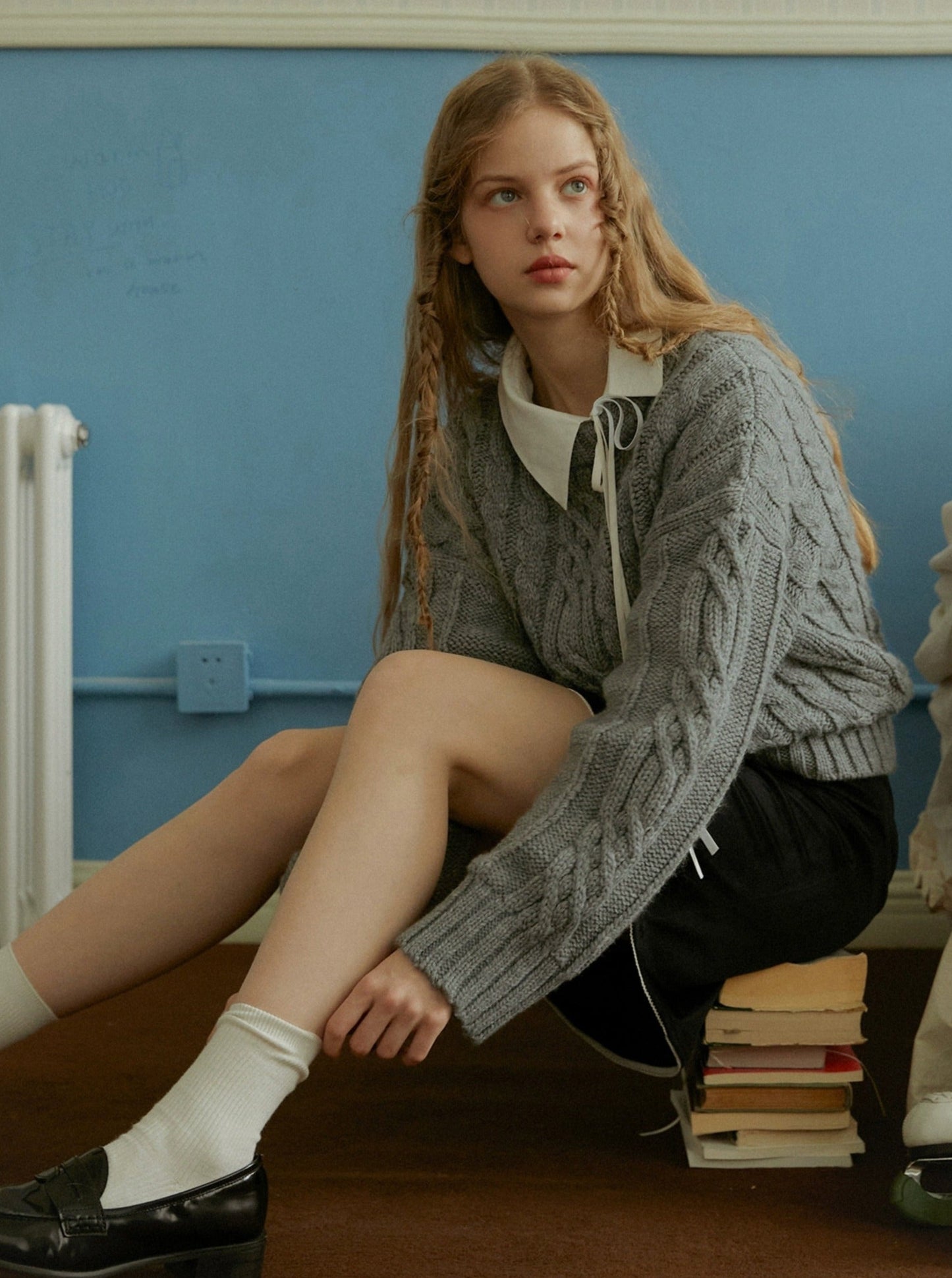 빈티지 미국 레이어링 다목적 탑