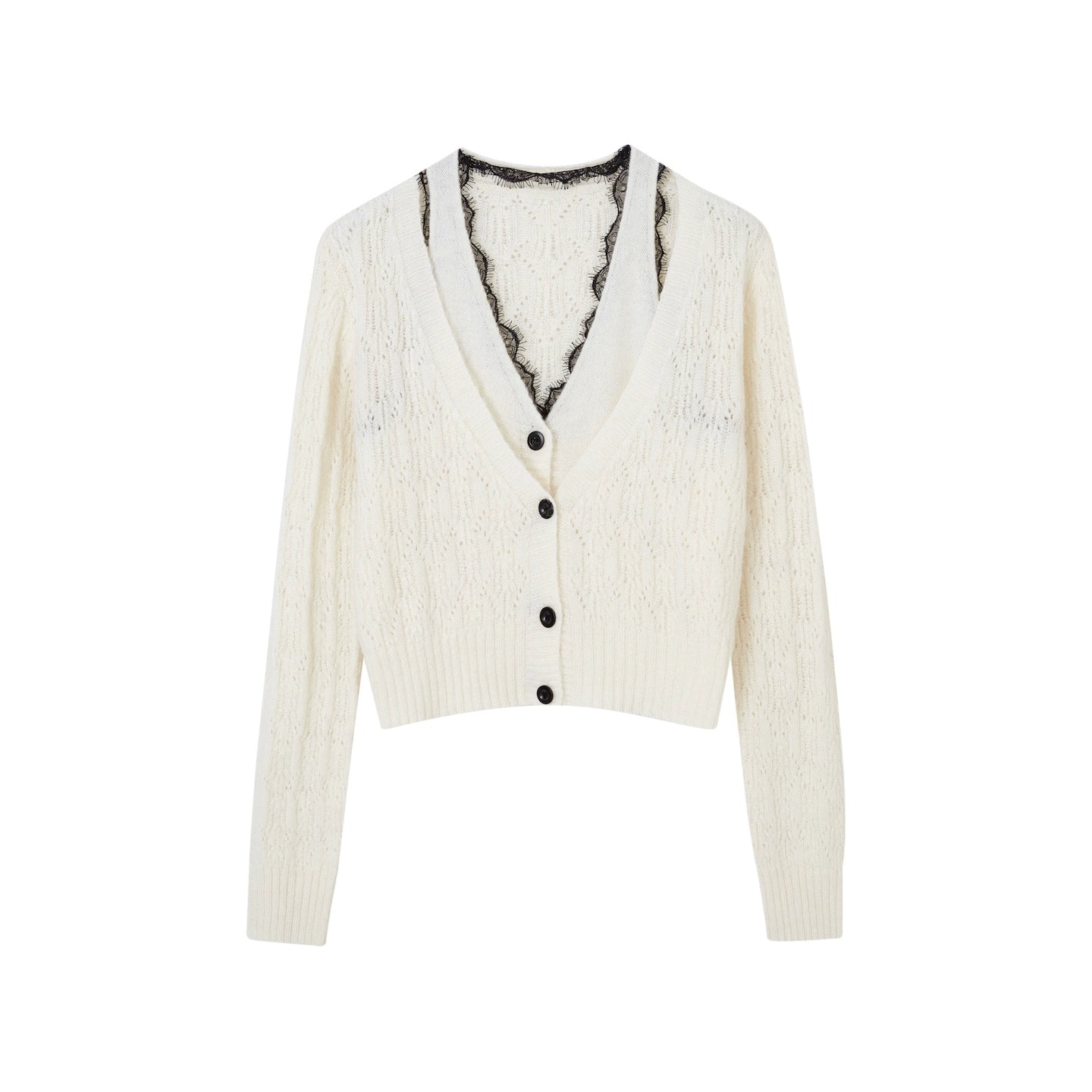 Pure Desire Lace V-Neck Fake Two Piece Top