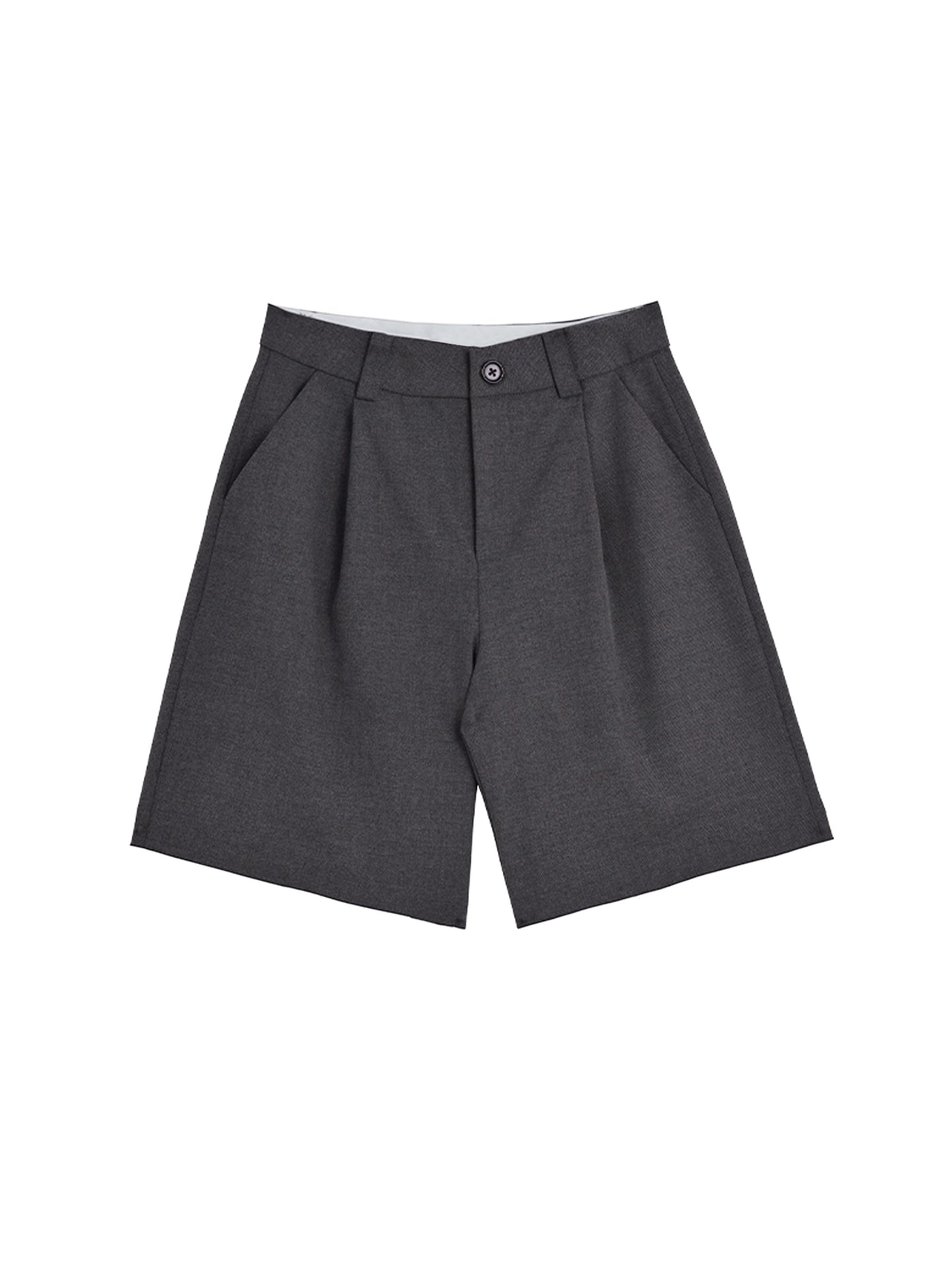 Gray Twill Suit Shorts