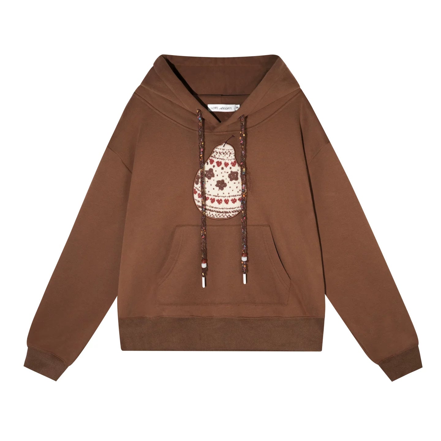 Brushed Fair Isle Hooded Top