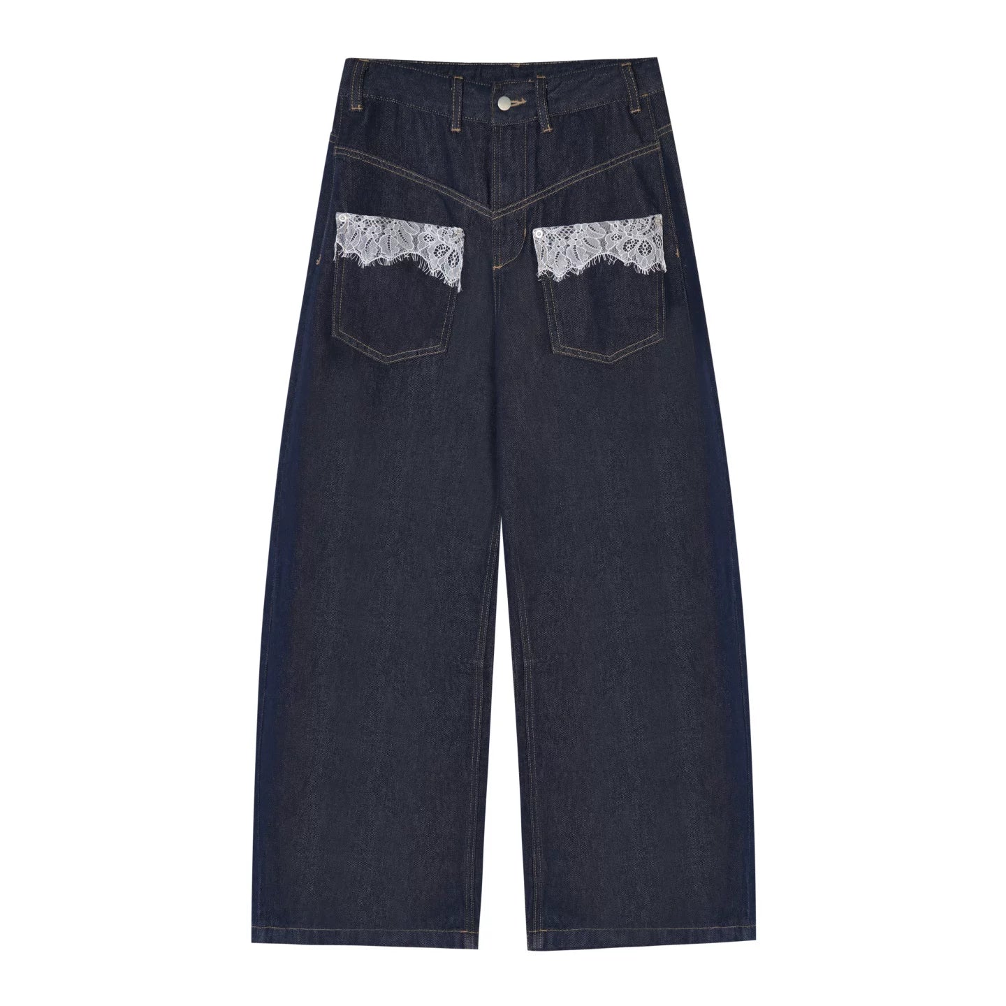 Retro Lace Patchwork Jeans