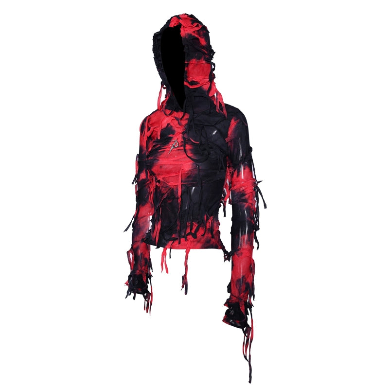 전기 문 펑크 후드 탑