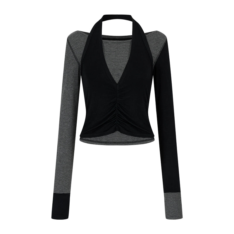 Striped Halterneck T-shirt