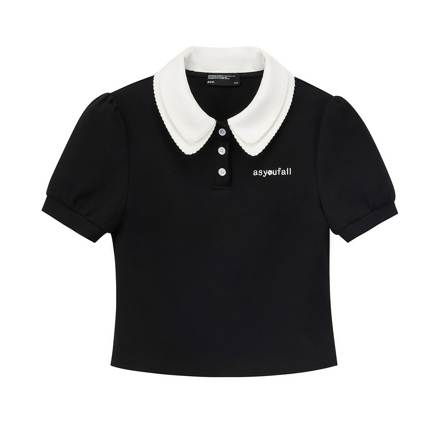 Slim Waist Cropped Polo Shirt