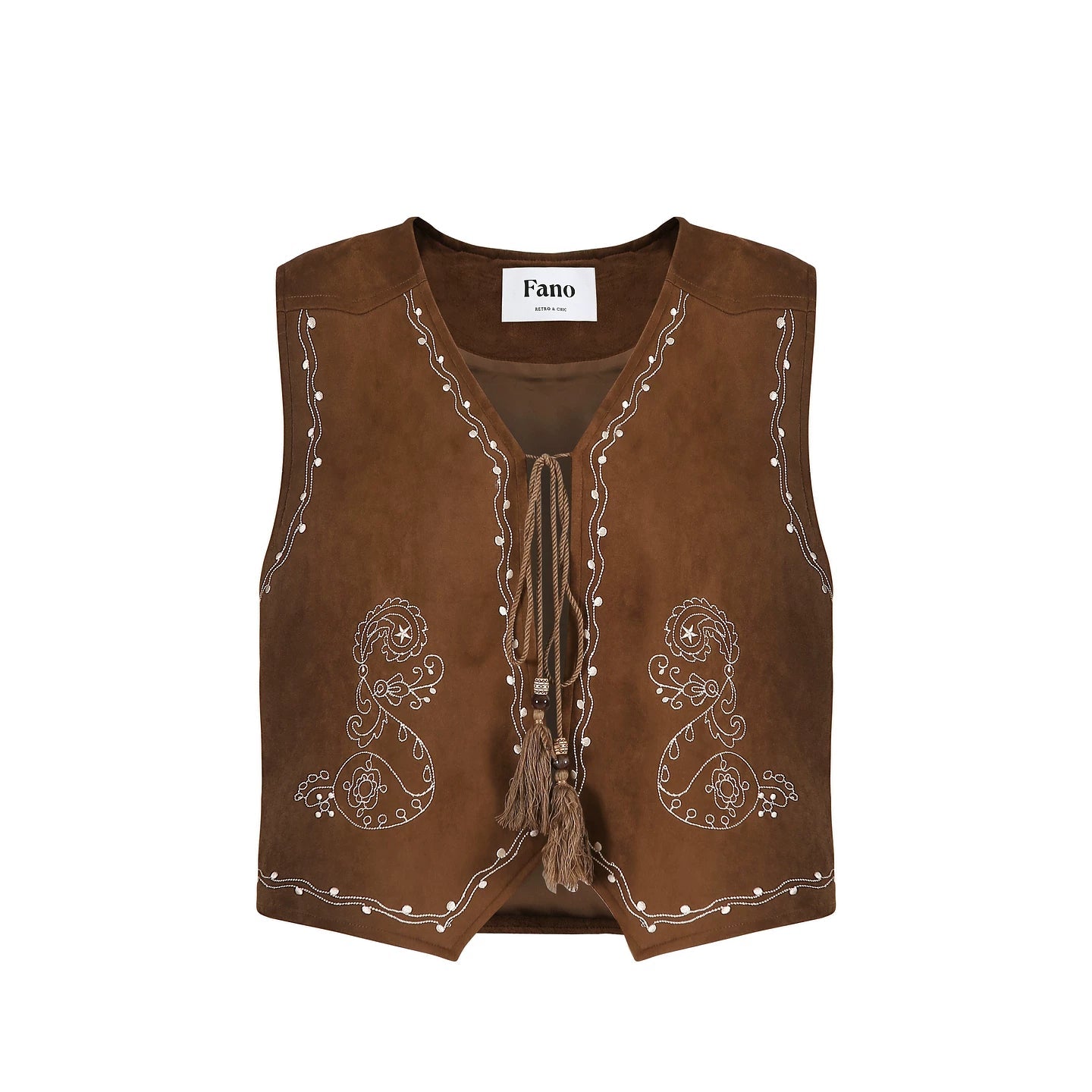 Color-Block Suede Vest
