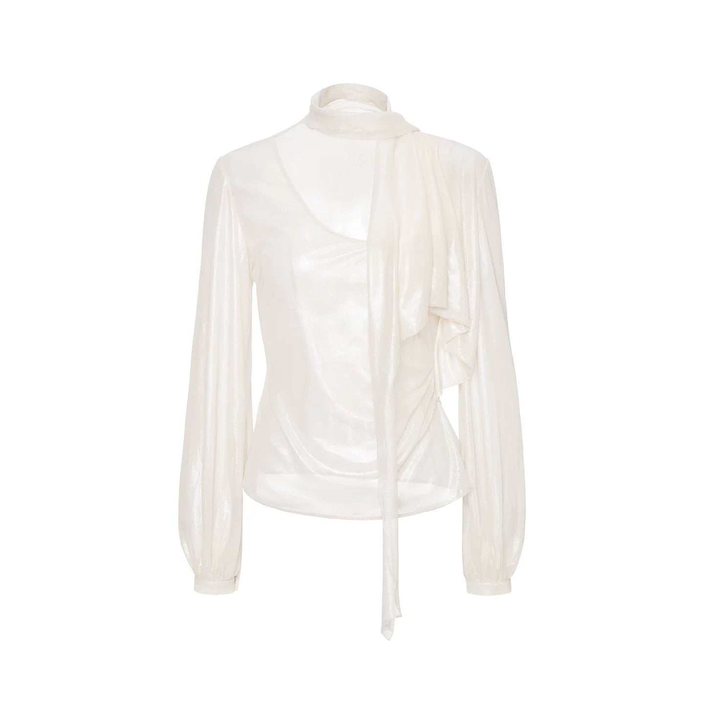 Camicetta in chiffon plissettato