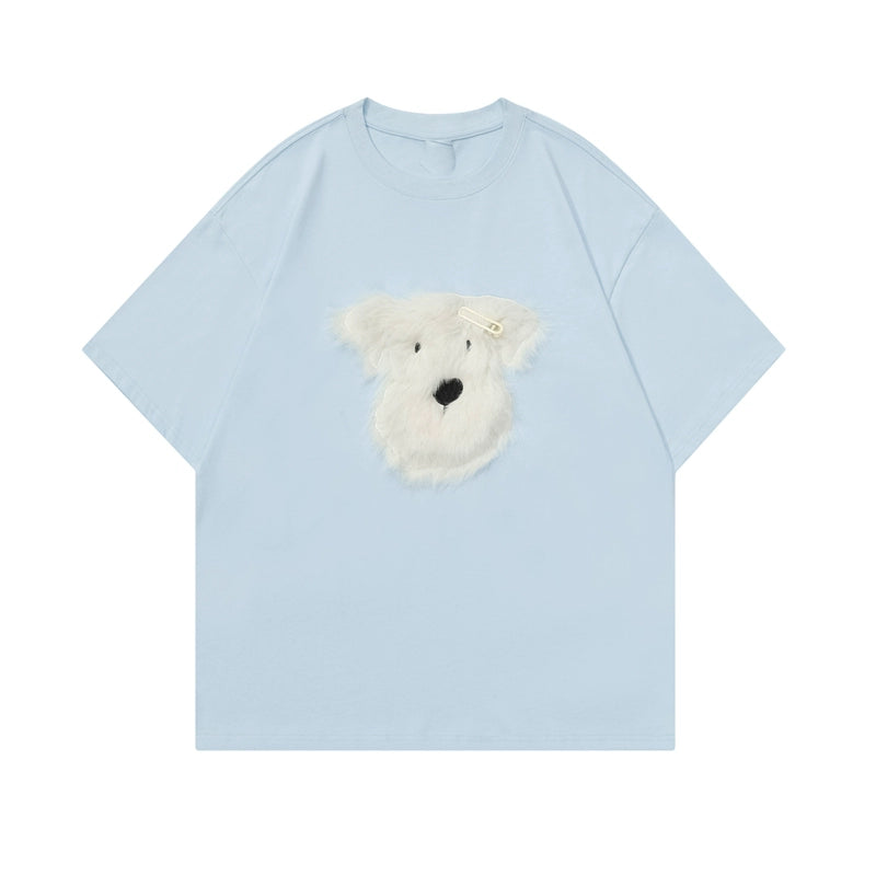 Three-Dimensional Puppy Design T-Shirt