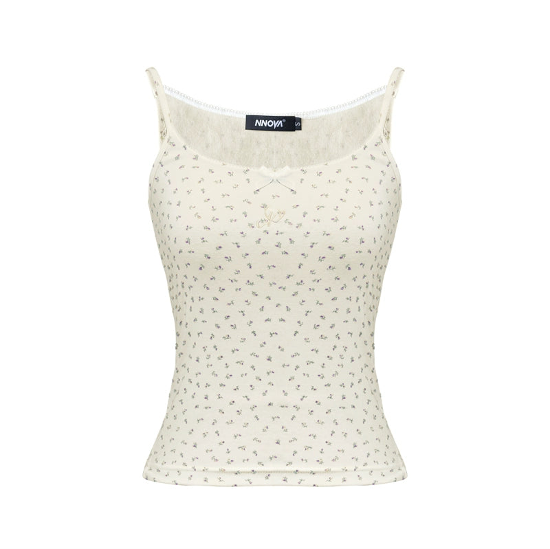 Summer Floral Bow Lace Top