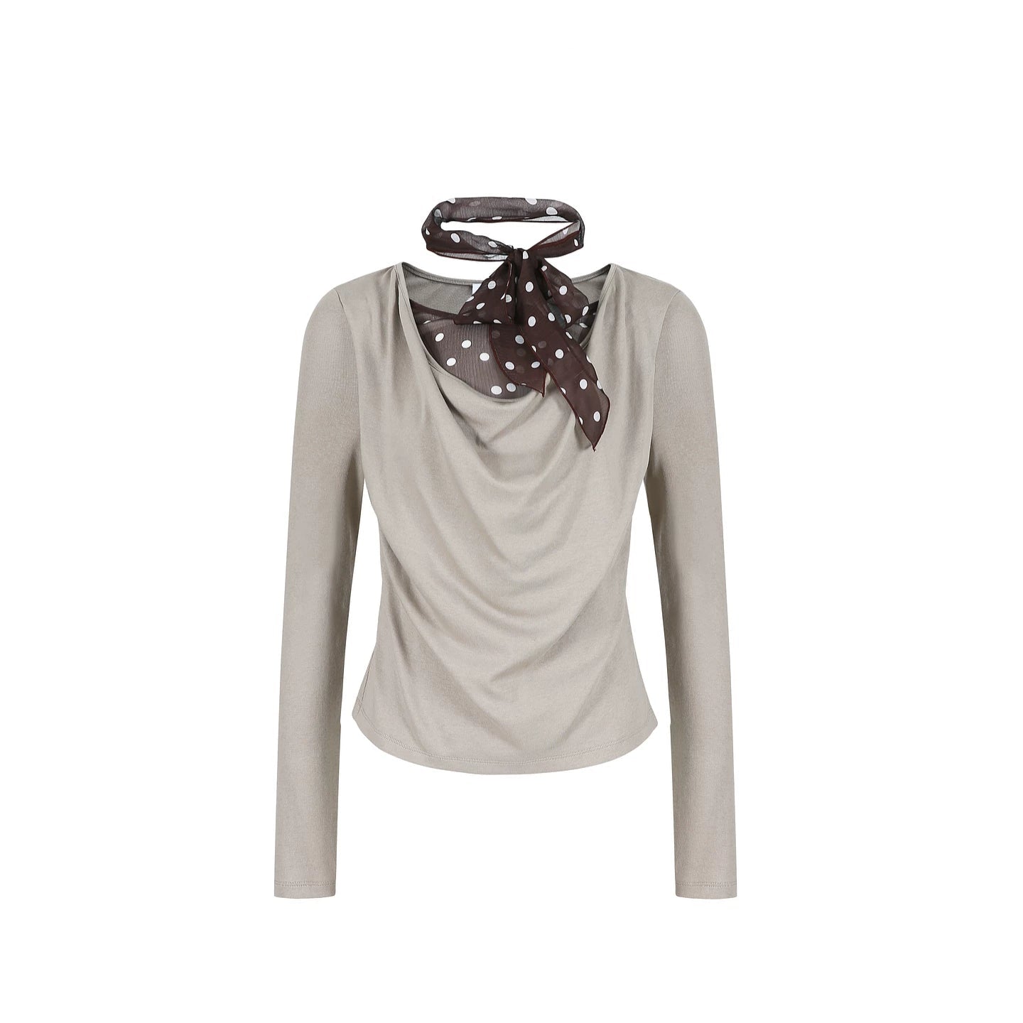 Brown Tone Polka Dot T-Shirt