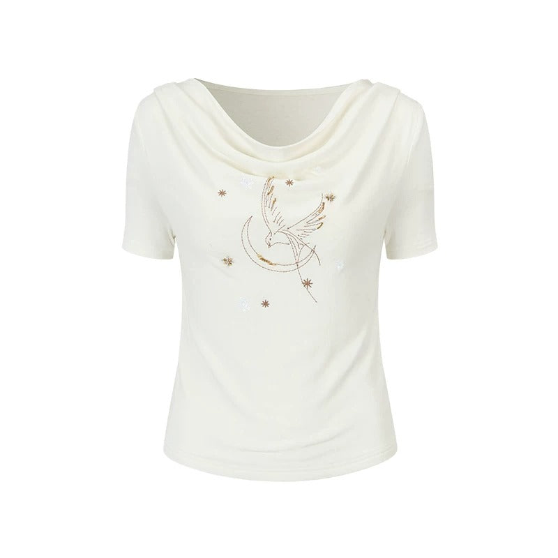 Asymmetric Beaded Bird Top