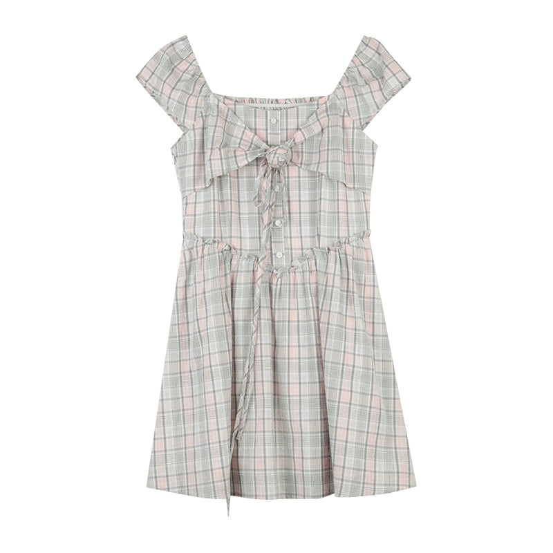 나프 체크 셔츠와 드레스