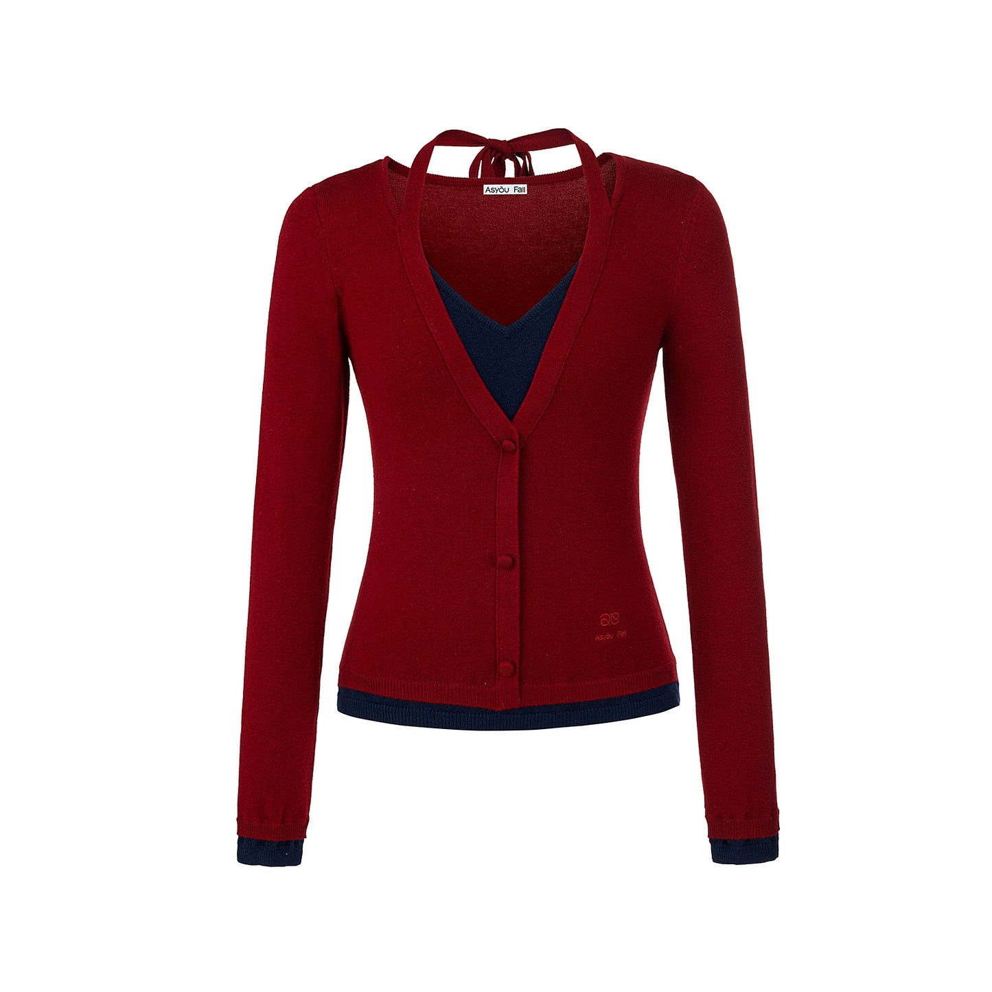 Wool Knit Pullover Layered Top