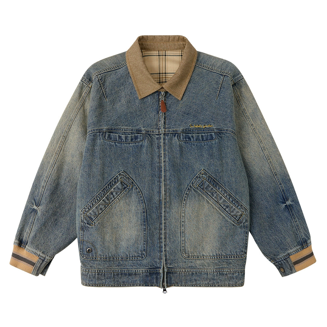 고통스러운 회색 카고 재킷