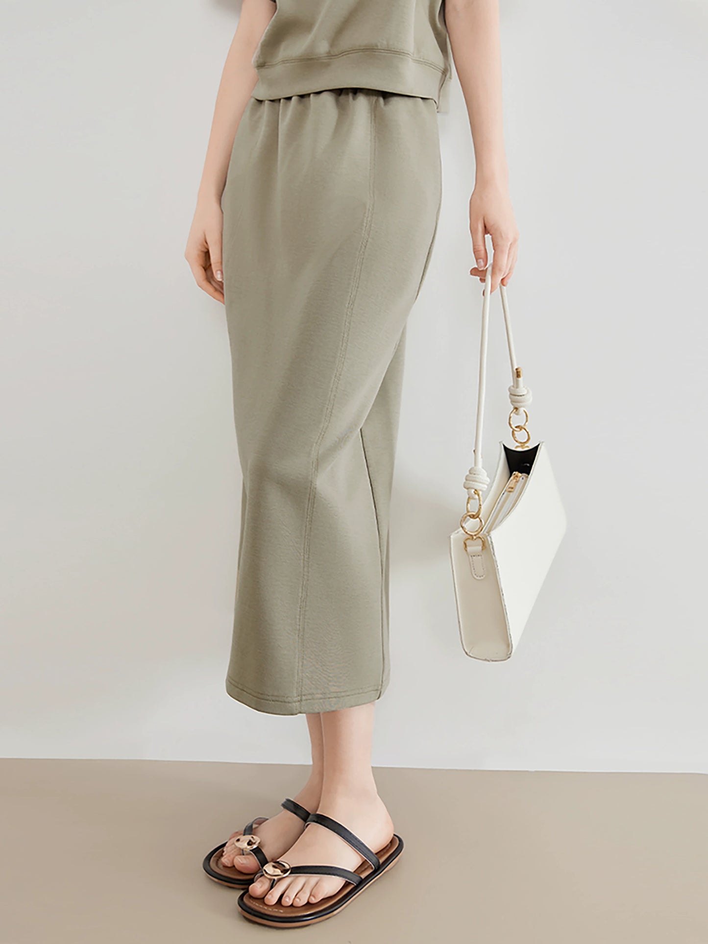 Simple Temperament T-Shirt Skirt Set