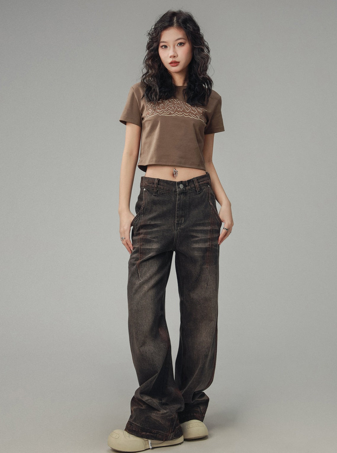 American Retro Slim Short Sleeve Top