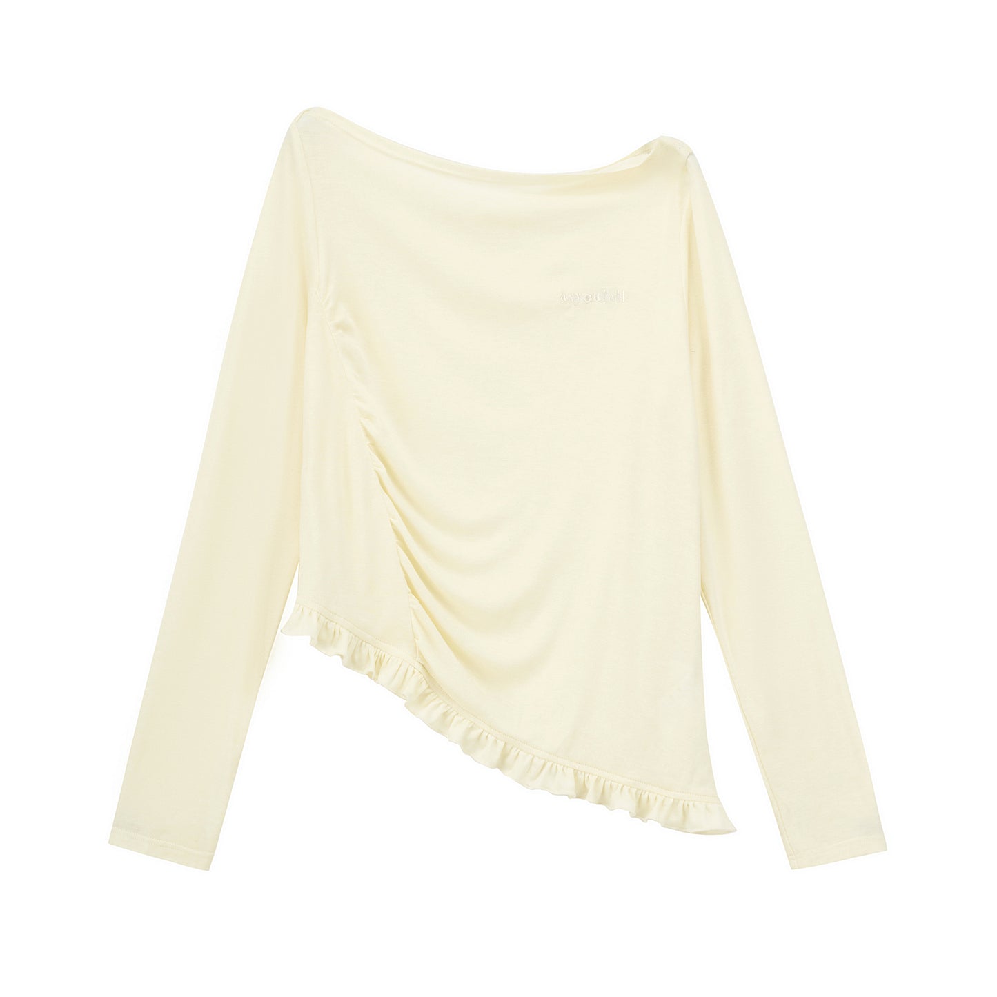 Retro Sheer One-Shoulder Top