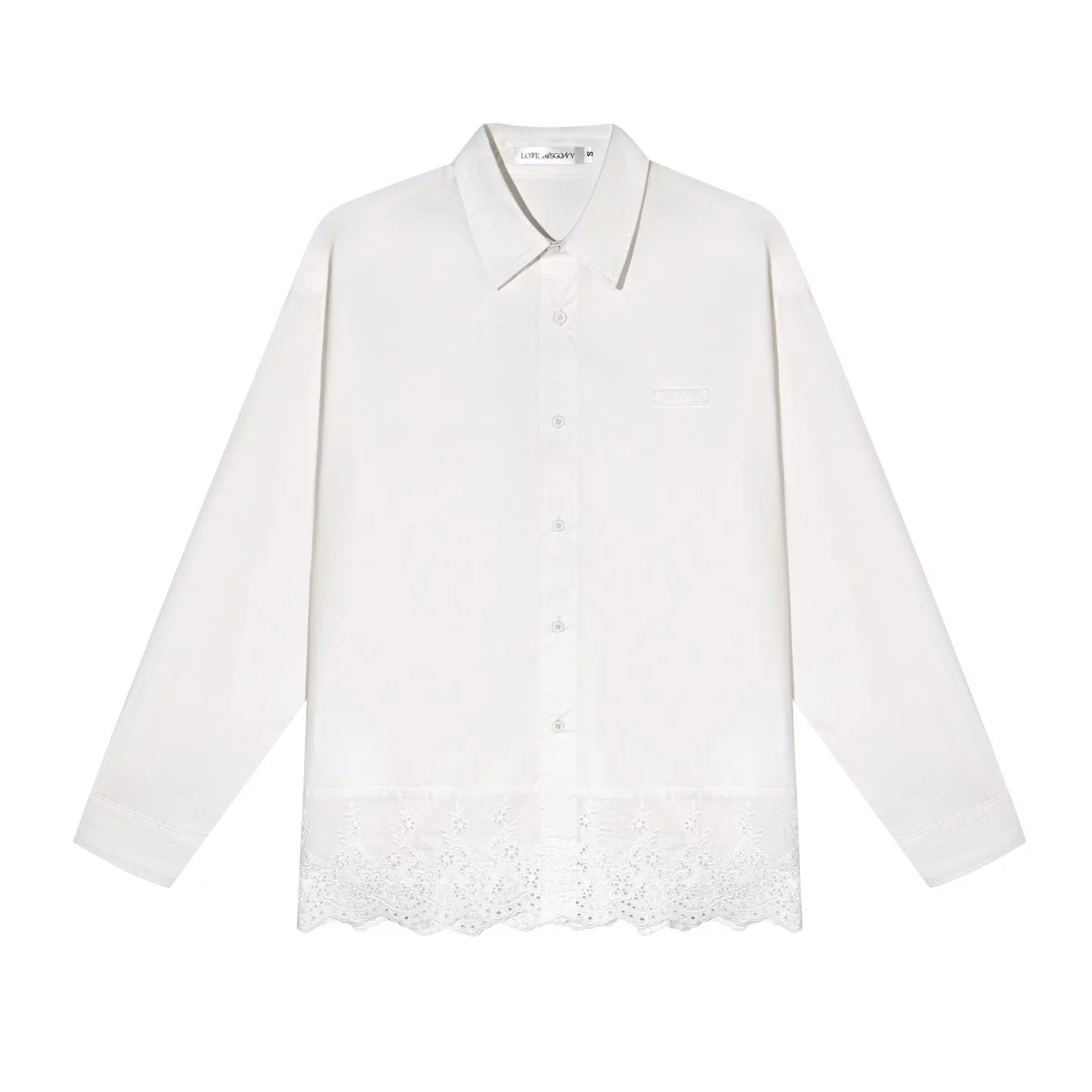 Cut-Out Embroidered Polo Shirt