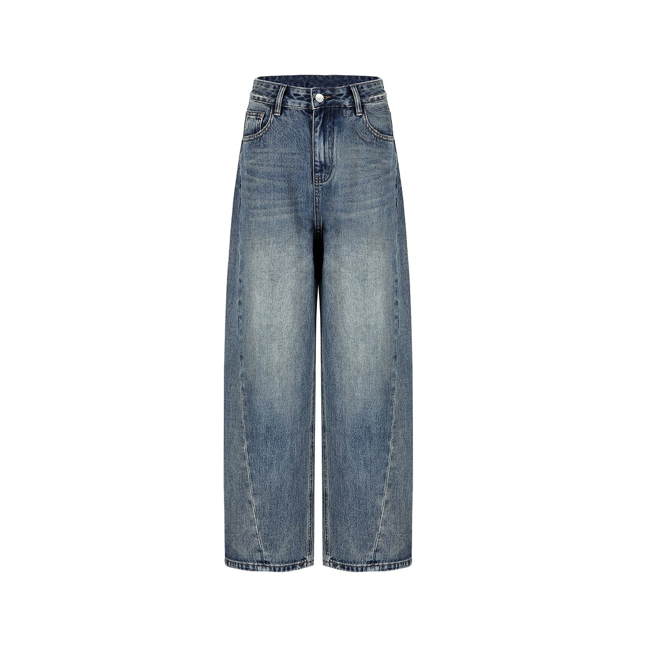 Retro Modern Blue Straight Jeans