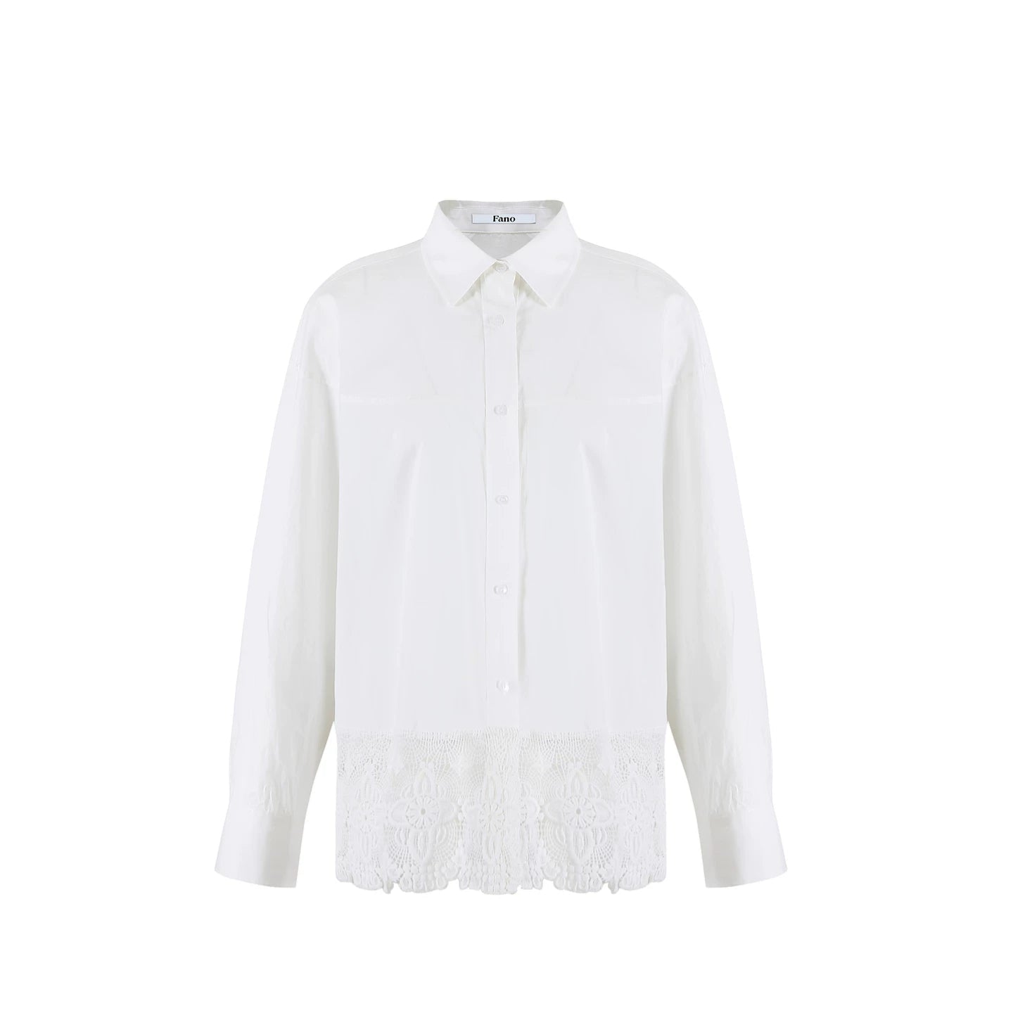 Hollow Lace Drop Shoulder Shirt