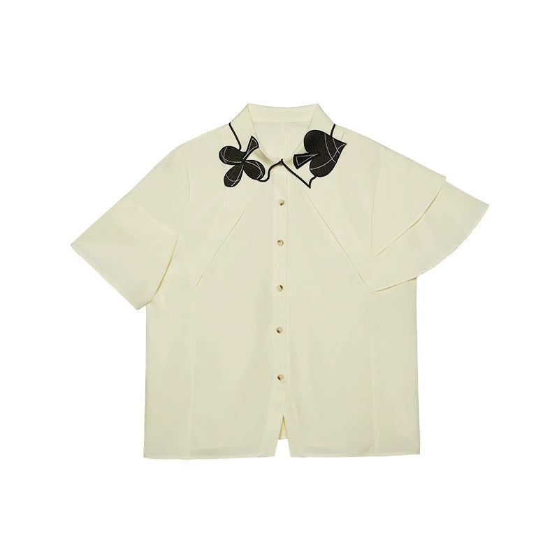 High-Quality Poker Collar Summer Shirt