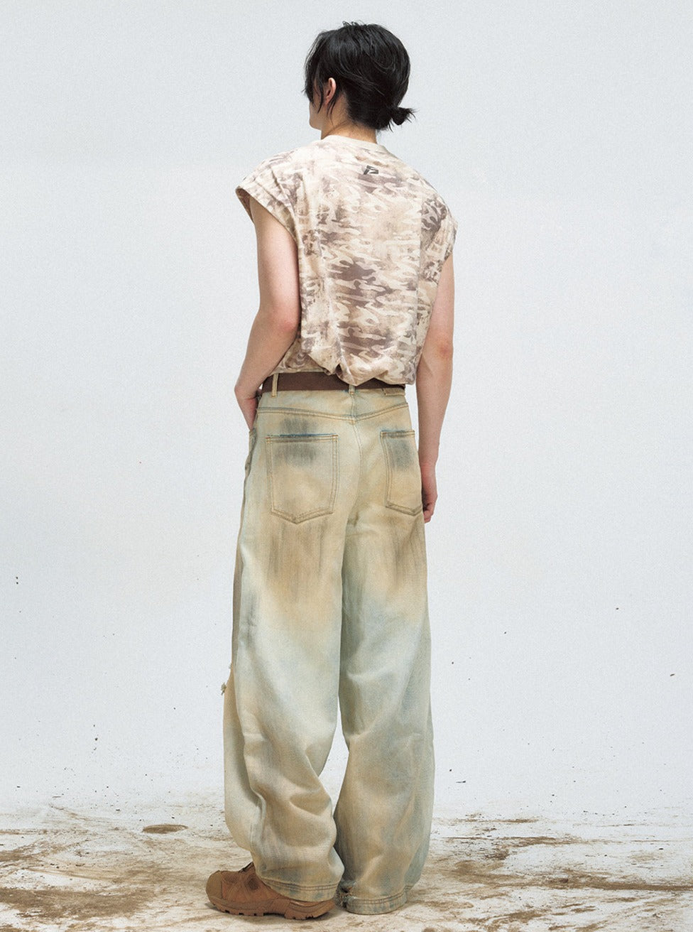 Punk Letter Wash Vest Top