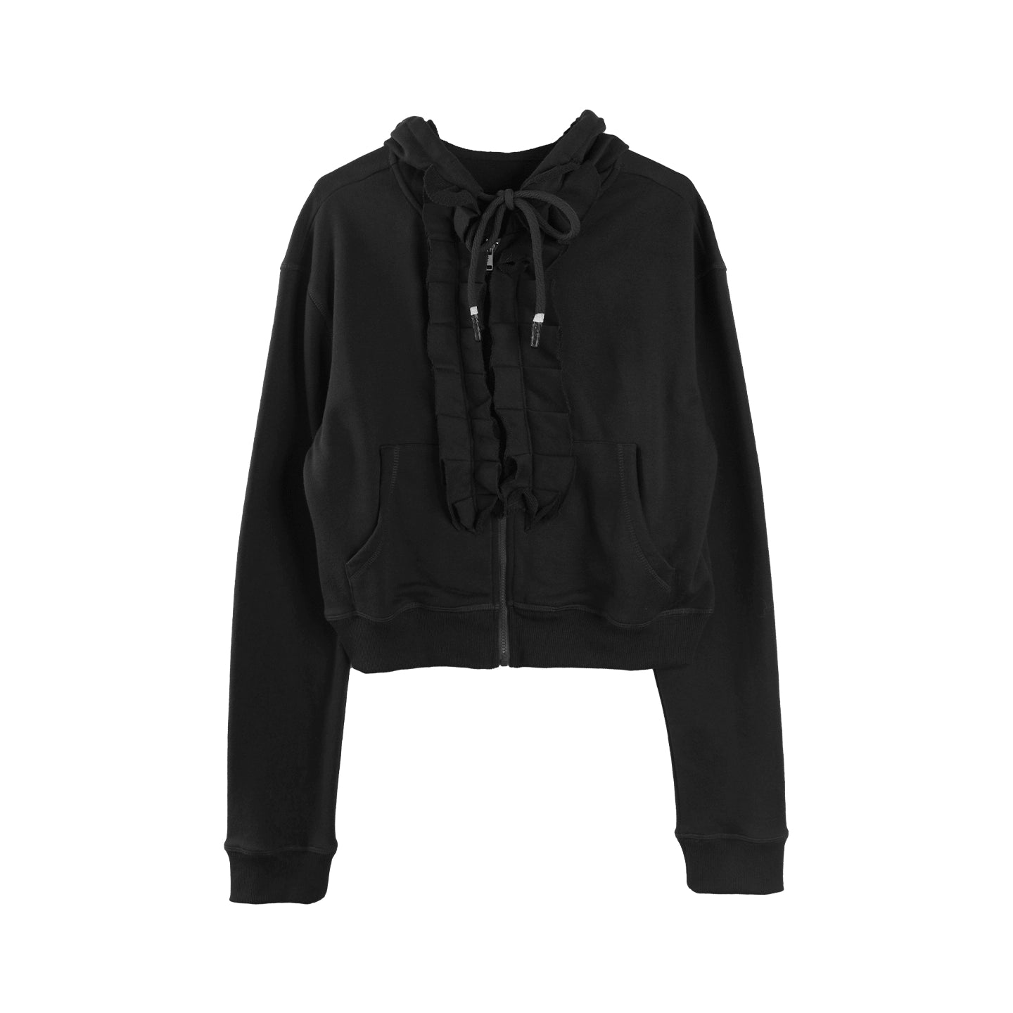 New Lace Collar Hooded Top