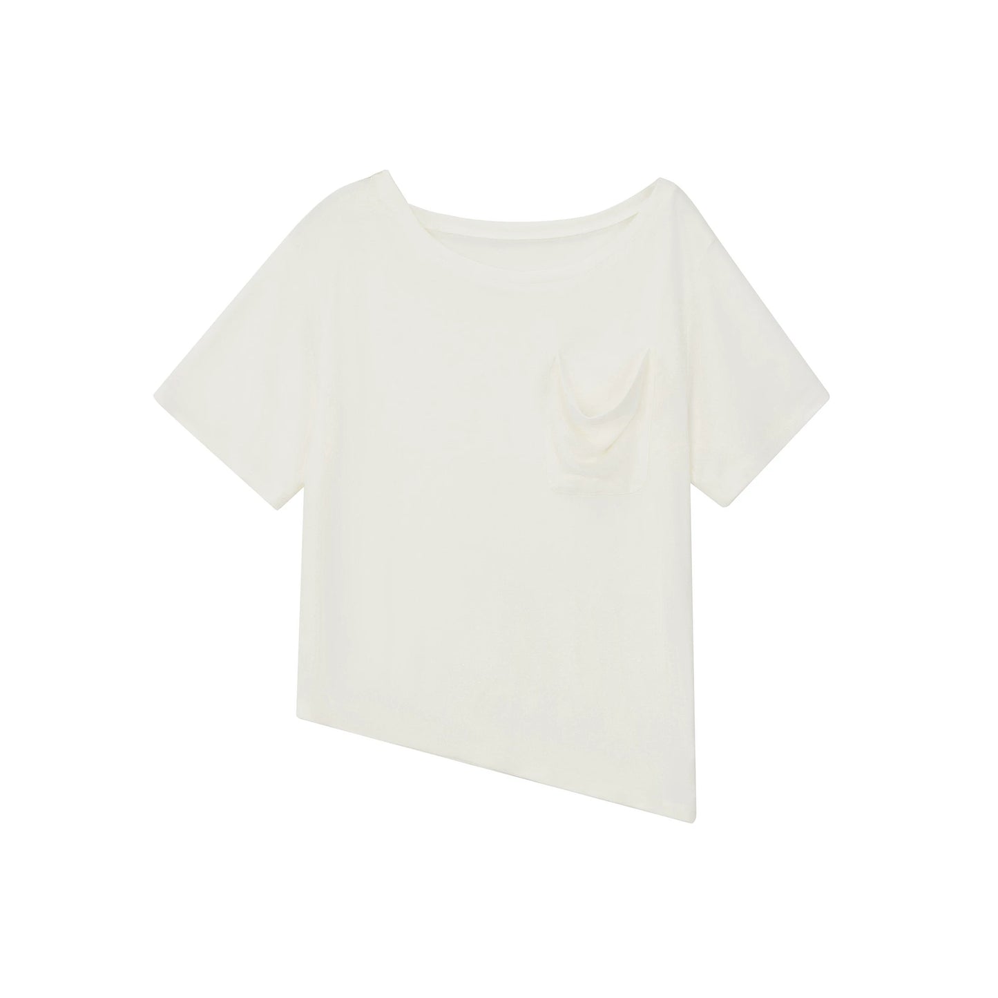 오프숄더 비대칭 탑