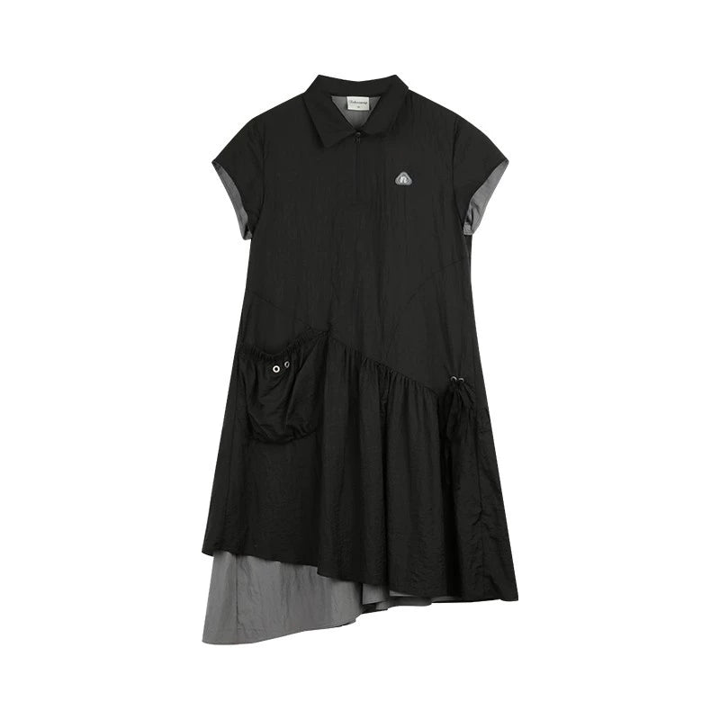 Pleated Polo Dress