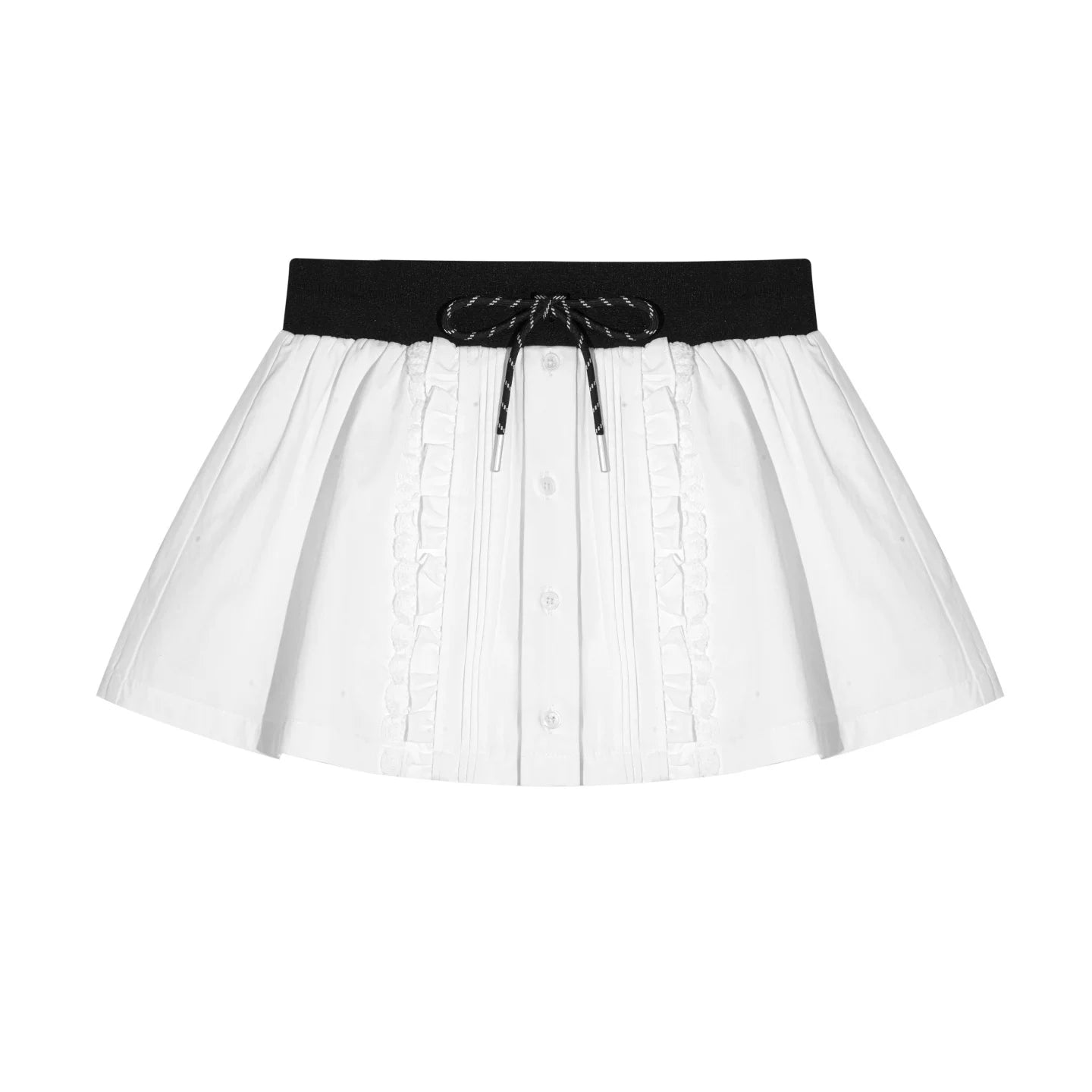 Lace Trim Patchwork Skirt