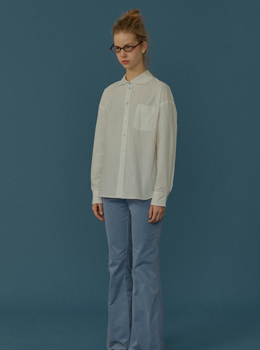 Contrasting button-down shirt