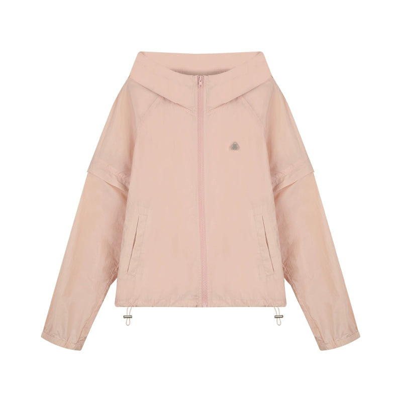 UV 보호 지퍼 후드 재킷