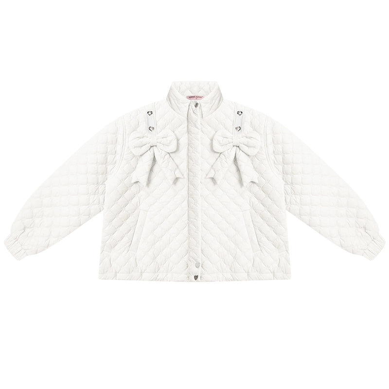 레트로 스타일 화이트 면 자켓