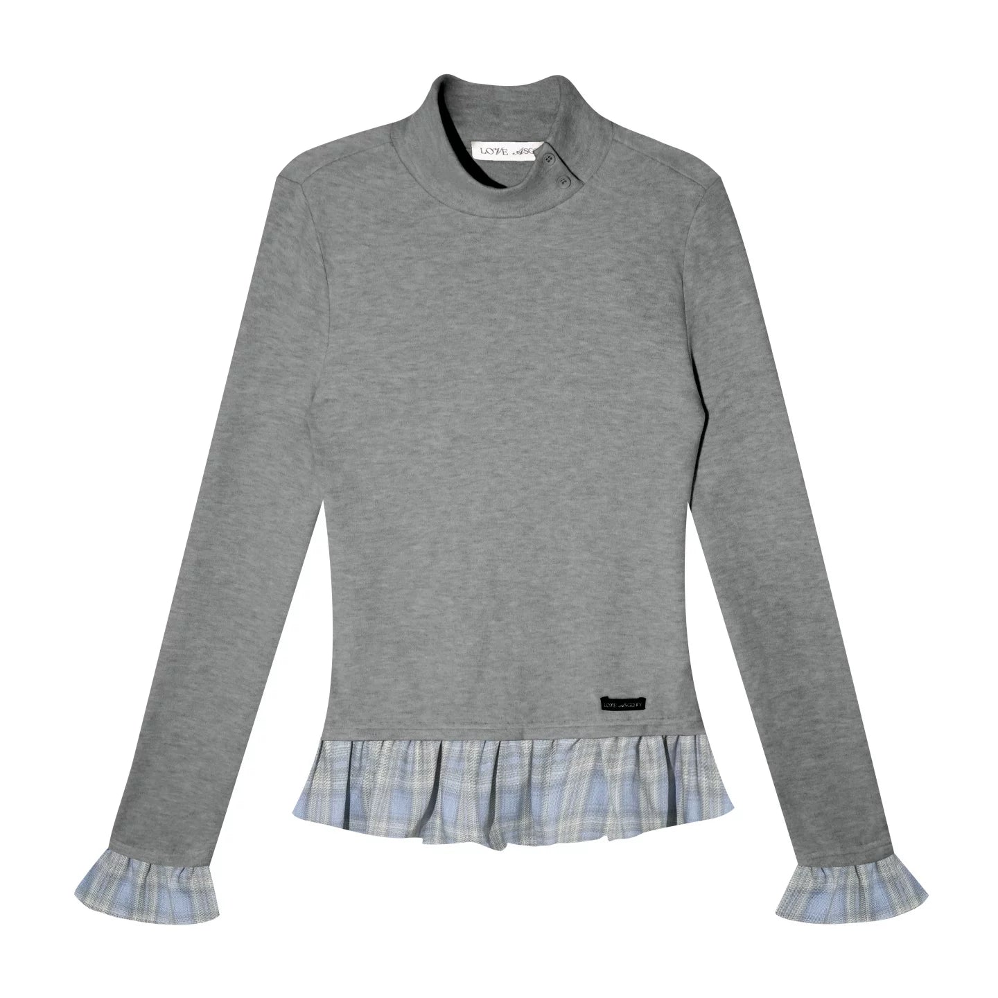 Velvet Plaid Ruffled Blouse