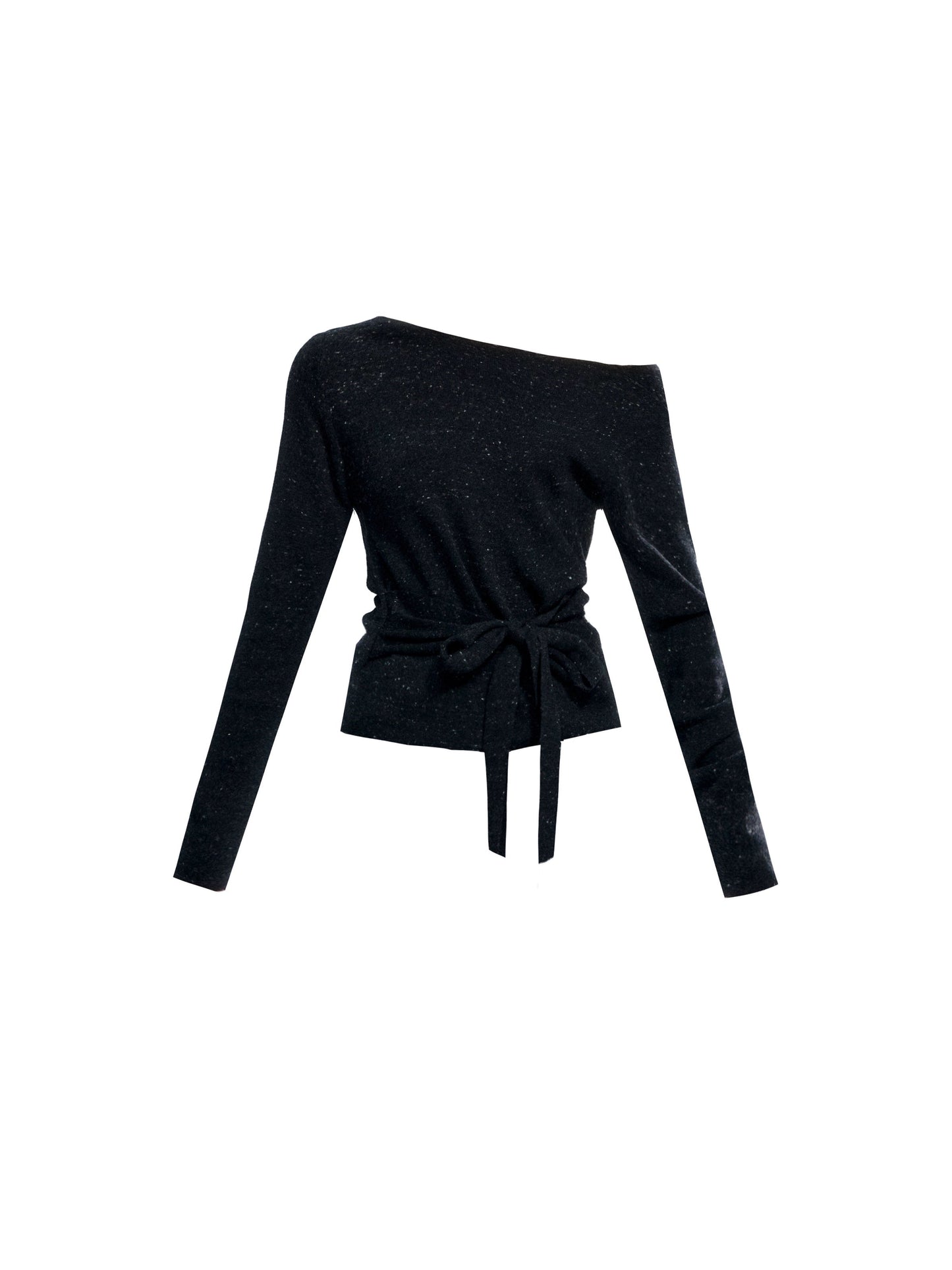 Slanted Shoulder Knit Shirt