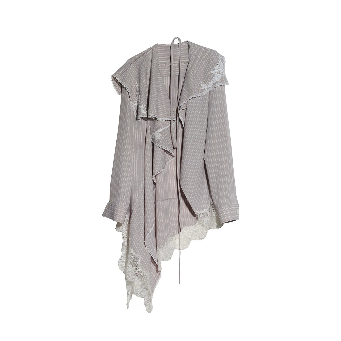 French Lace Ruffled Blouse