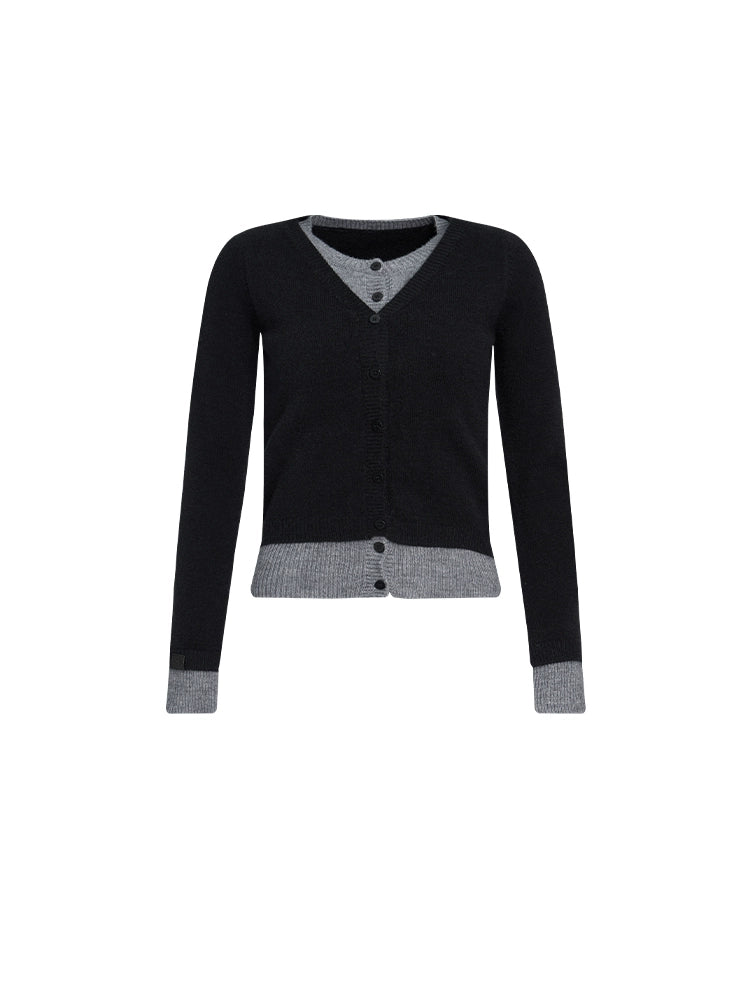 Haut à col rond en contraste détendu