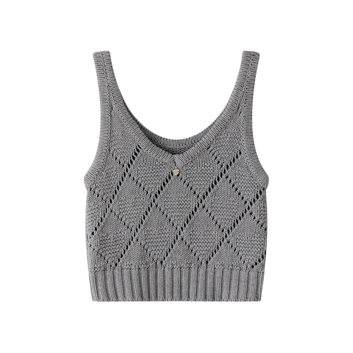 채워진 모찌 울 니트 조끼