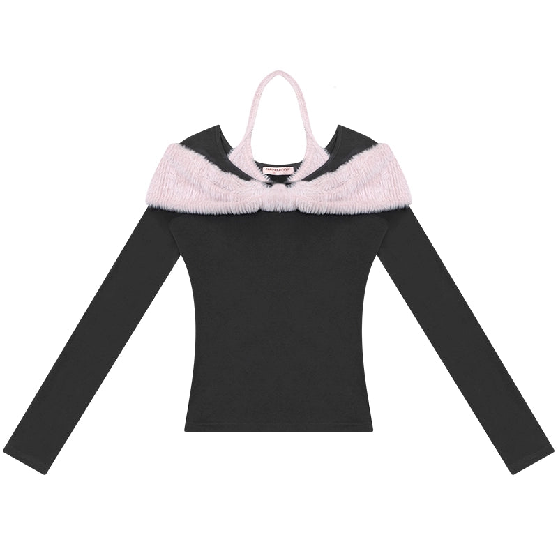 Bow-Knot Knitted Halter Top