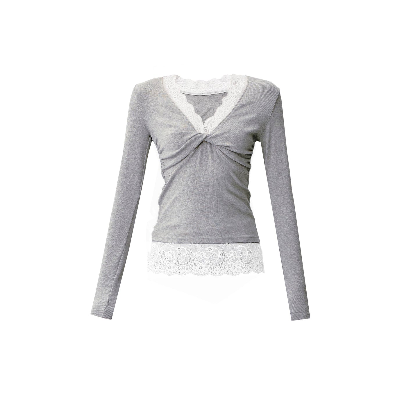 Lace V-Neck Base T-Shirt