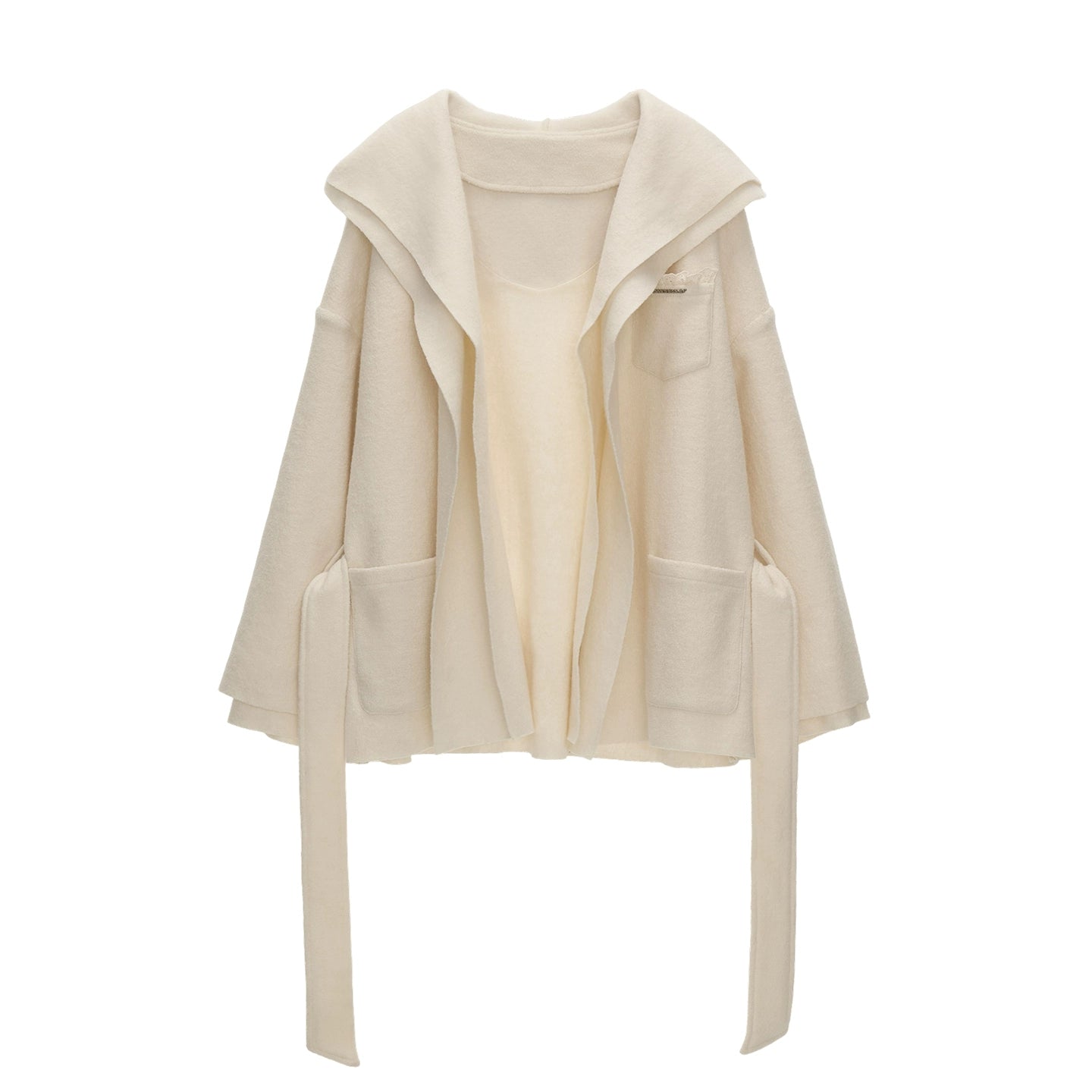 Double-Layered Fur-Trimmed Coat