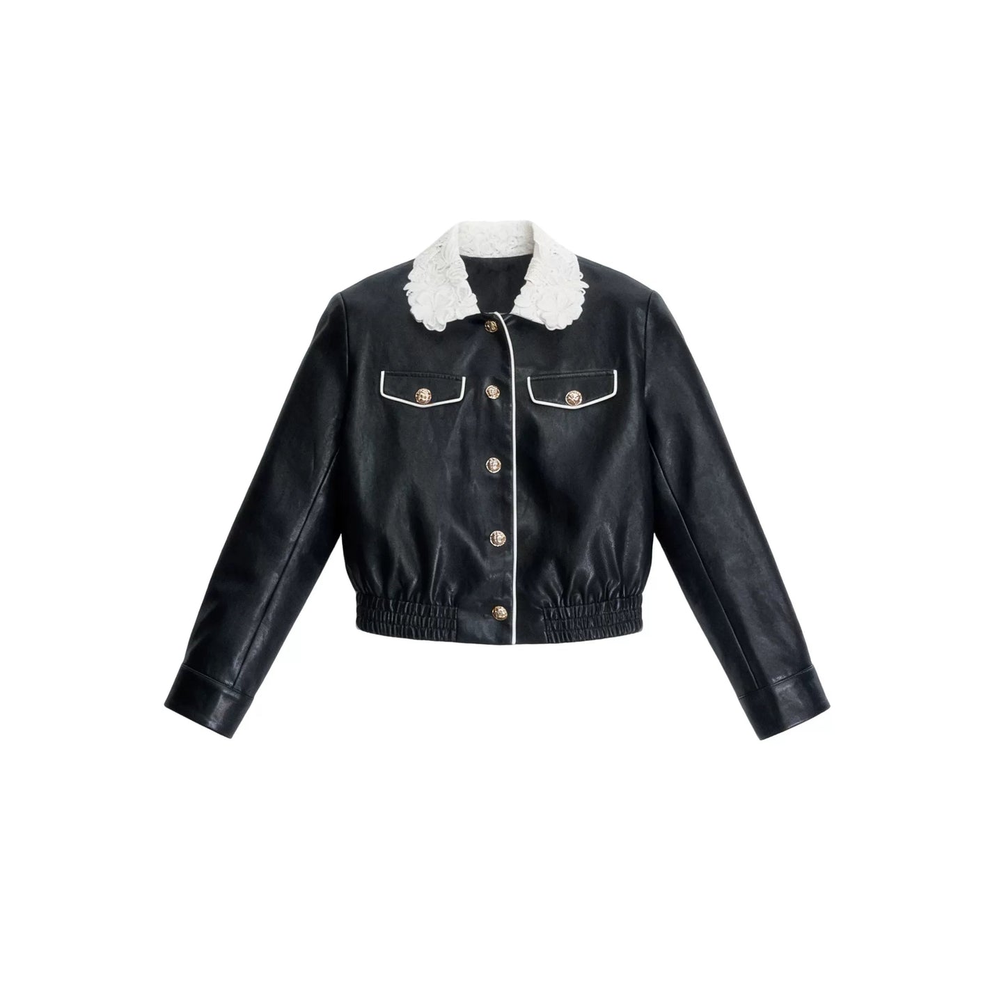 Lace Undercurrent Leather Jacket