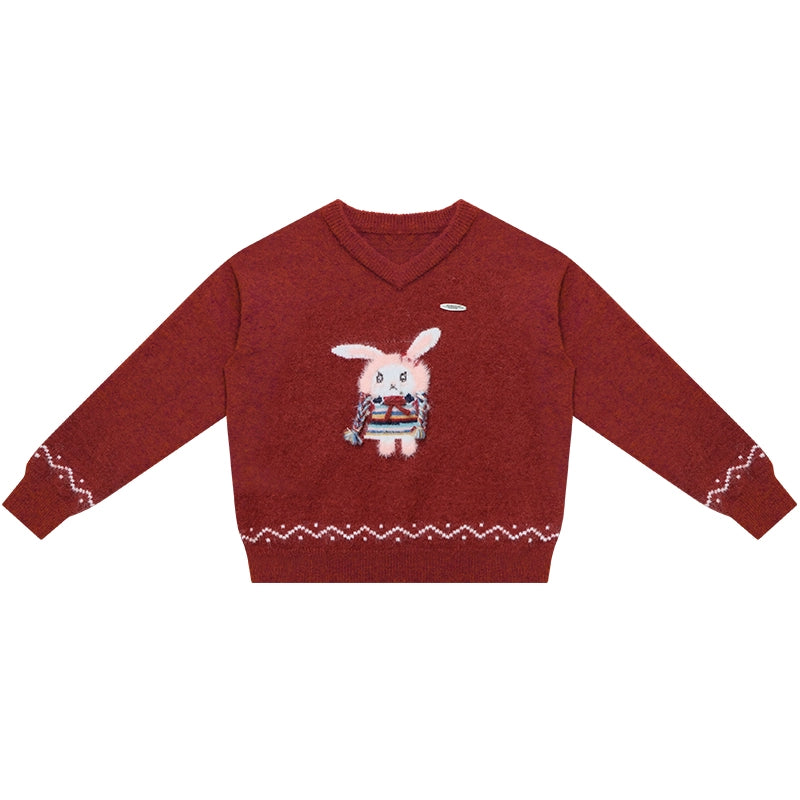 Soft Glutinous Lazy V-Neck Sweater