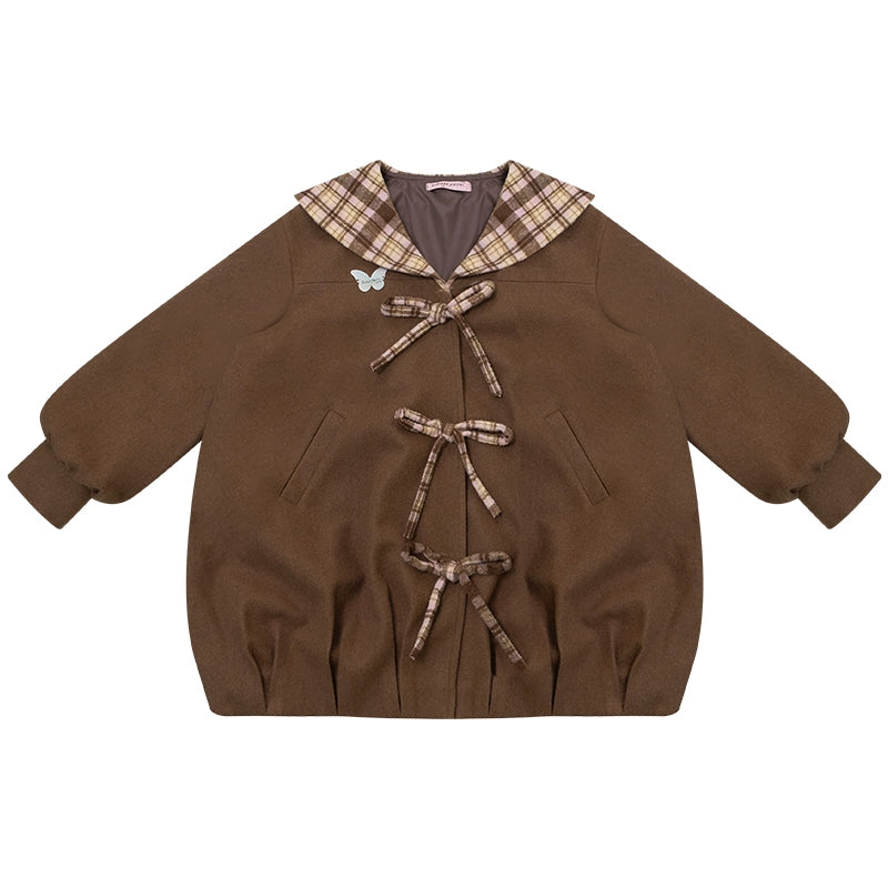 Autumn Doll Brown Woolen Coat