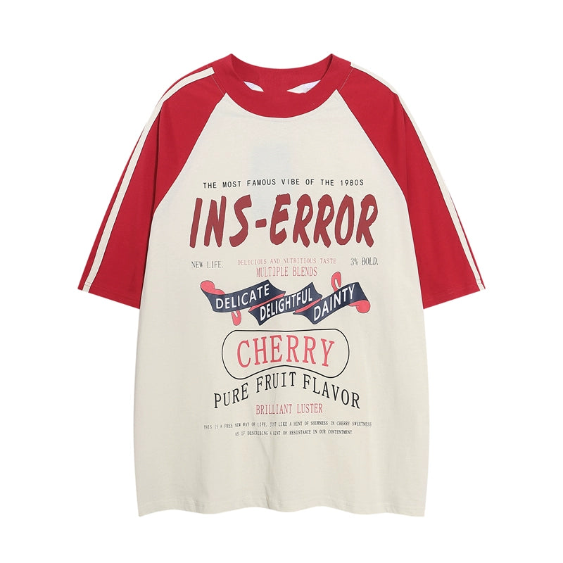 Maillard Stitching Letter Print Trendy Top