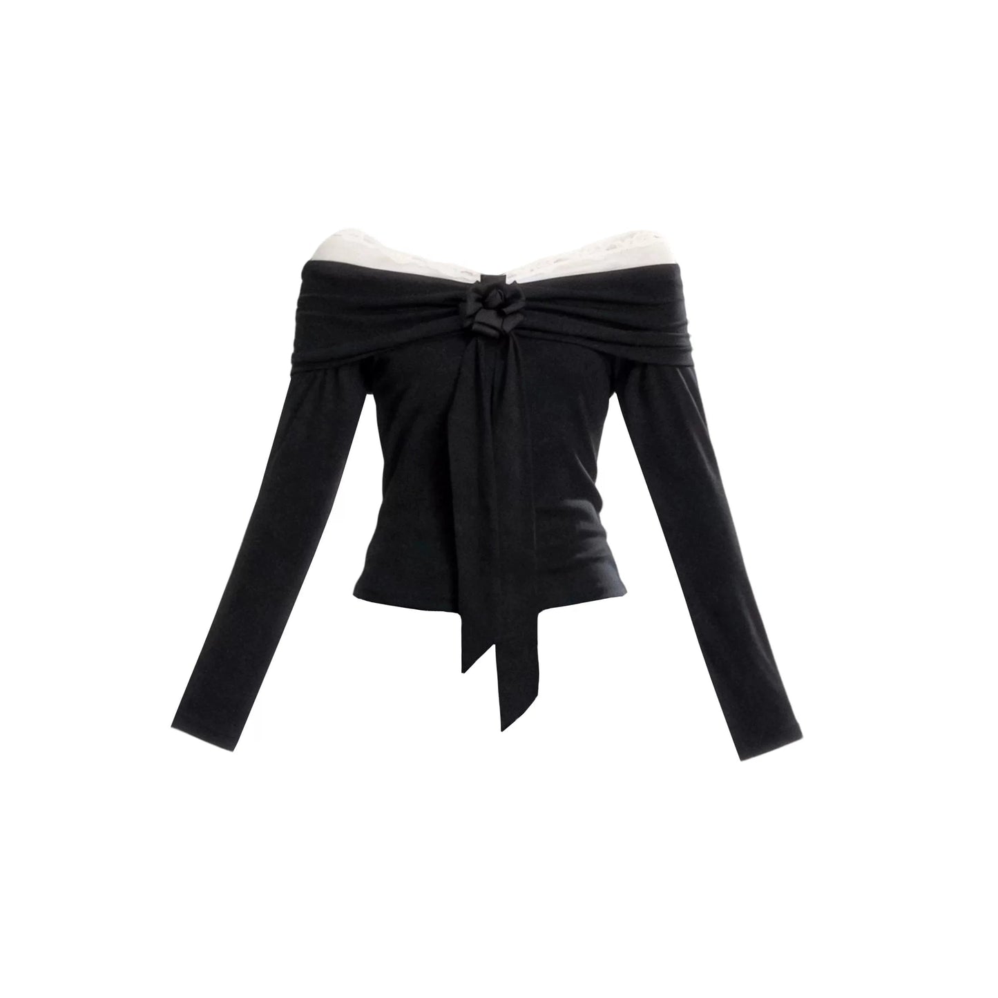 Nocturne Lace Off-Shoulder Top