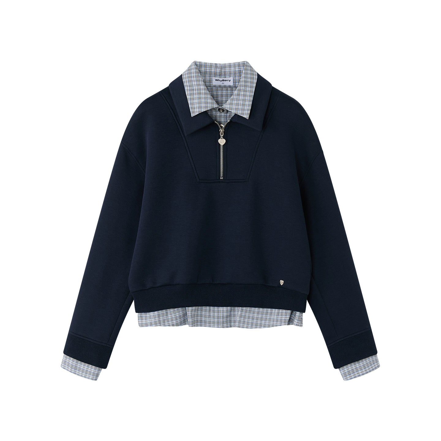 Layered Check Sweatshirt Set-Up