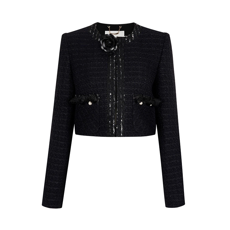 Sequin Stitch Small Fragrance Jacket Set