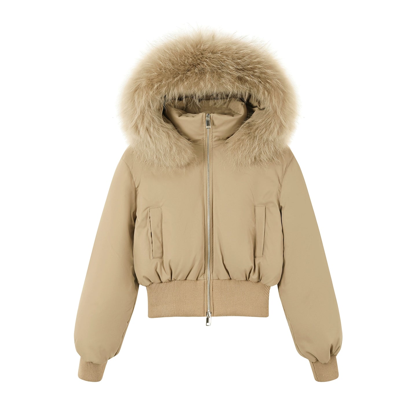 Big Fur Collar Waist Down Jacket