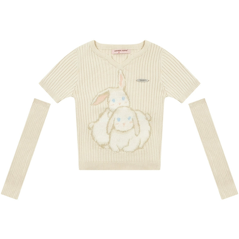 Retro Bunny Sleeve Top